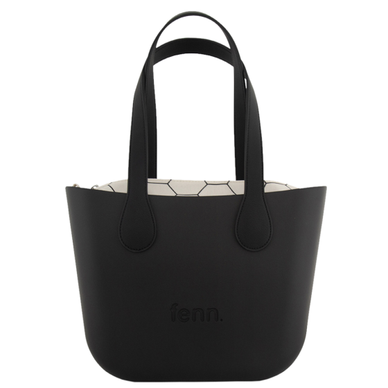 Fenn Petite 9437 Black flat black handle inner print front