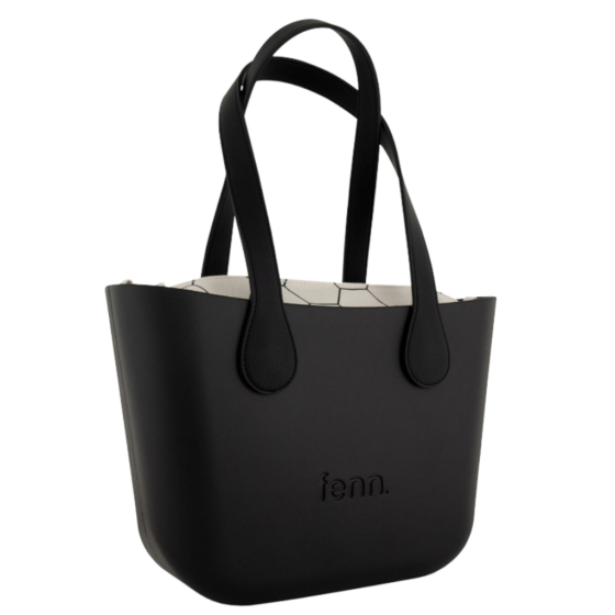 Fenn Petite 9437 Black flat black handle inner print front3qrtr