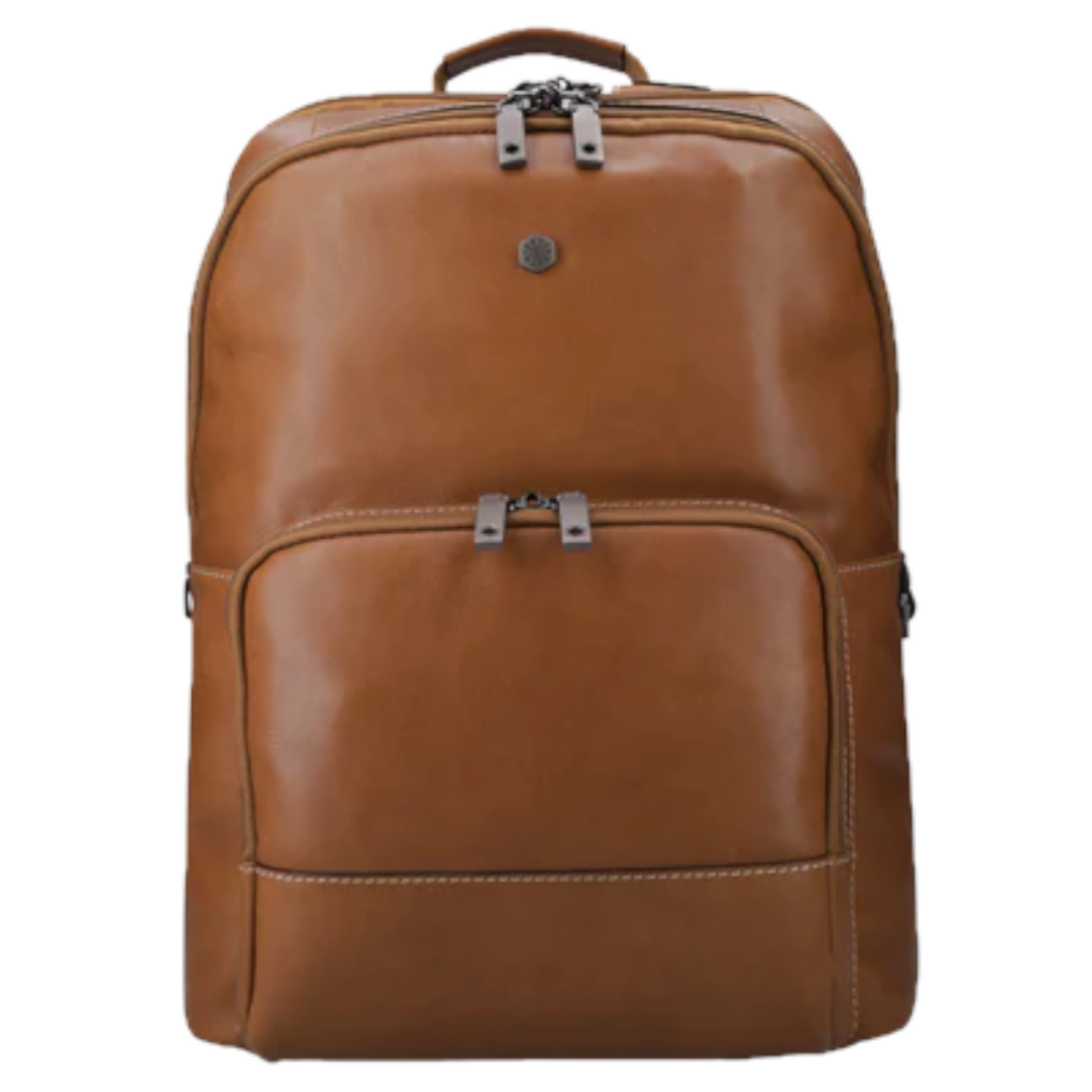 Jekyll and Hide 3670 leather 15 inch backpack tan front