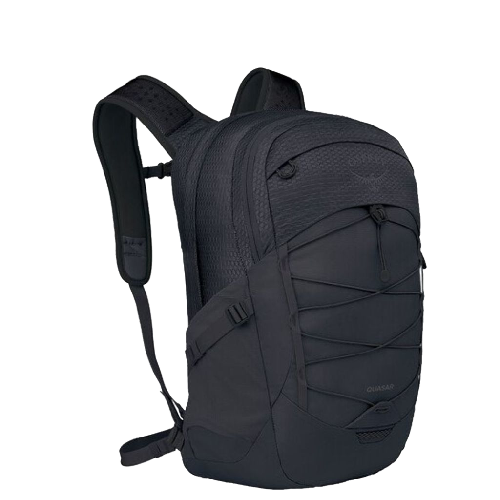 Osprey Quasar 26L backpack black front 3qrtr primary