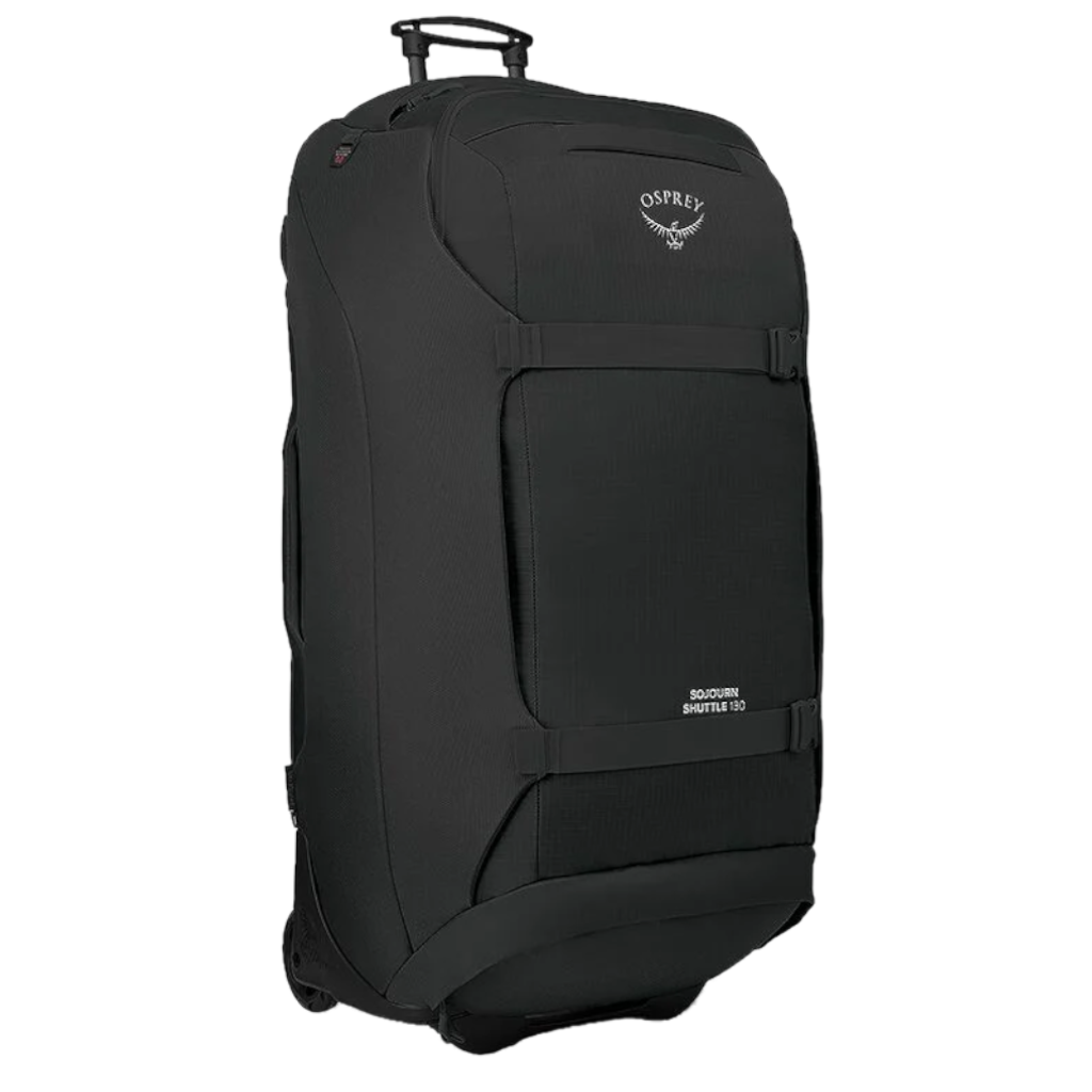 Osprey Sojourn Wheeled Duffle Black 130L front3qrtr primary