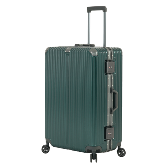 Paklite Metro PLMET6956 Check in 75cm Spinner green front3qrtr