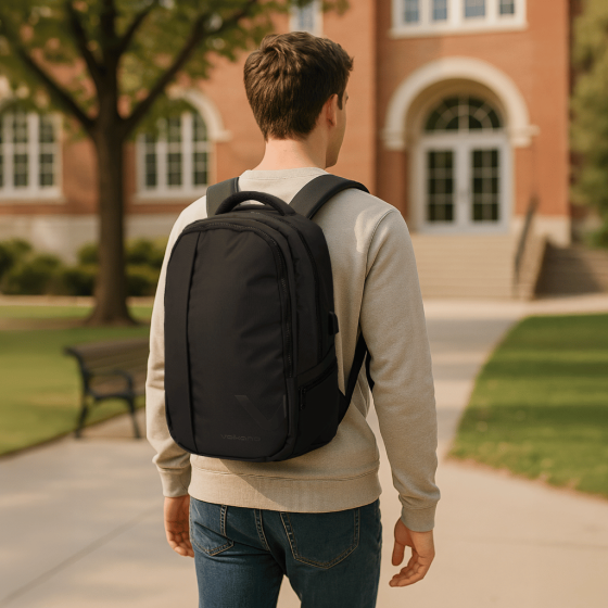 Volkano 7151 Midtown laptop Backpack black lifestyle