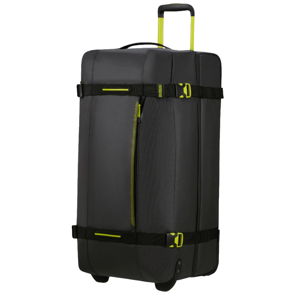 American Tourister Urban TRack Coated Black lime Duffle large front3qrtr primary