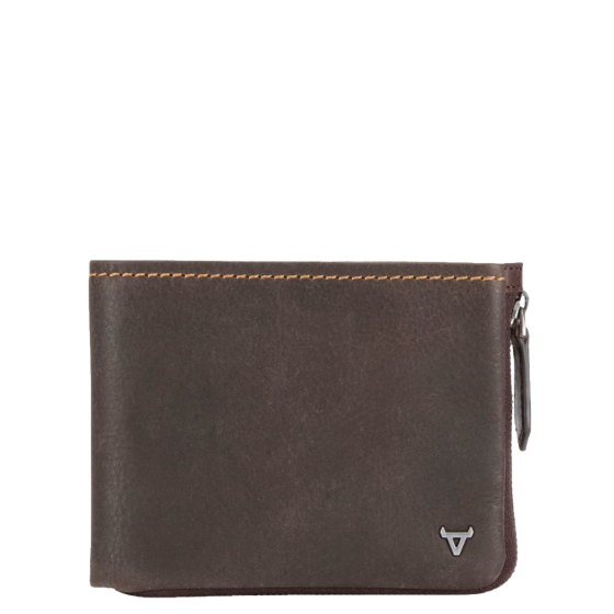 Brando Eastwood Leather Zip around wallet 5535 brown front primary