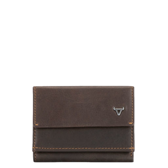 Brando Eastwood leather trifold wallet 6667 brown front primary