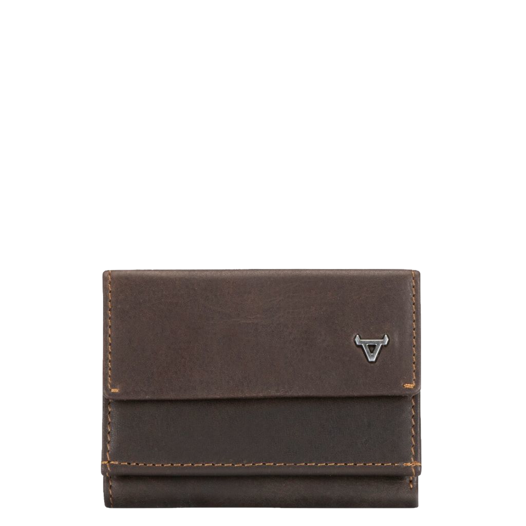 Brando Eastwood leather trifold wallet 6667 brown front primary