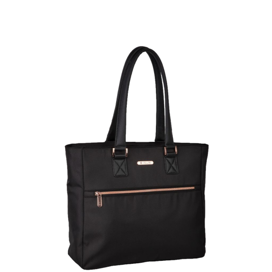 Cellini Allure Ladies tote handbag 46540 black front 3qrtr primary