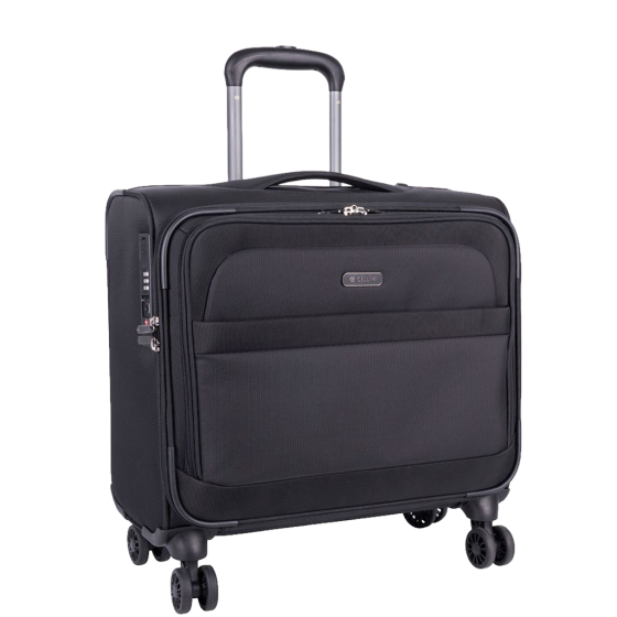 Cellini Microlite S 79947 17 inch mobile office spinner black front3qrtr primary