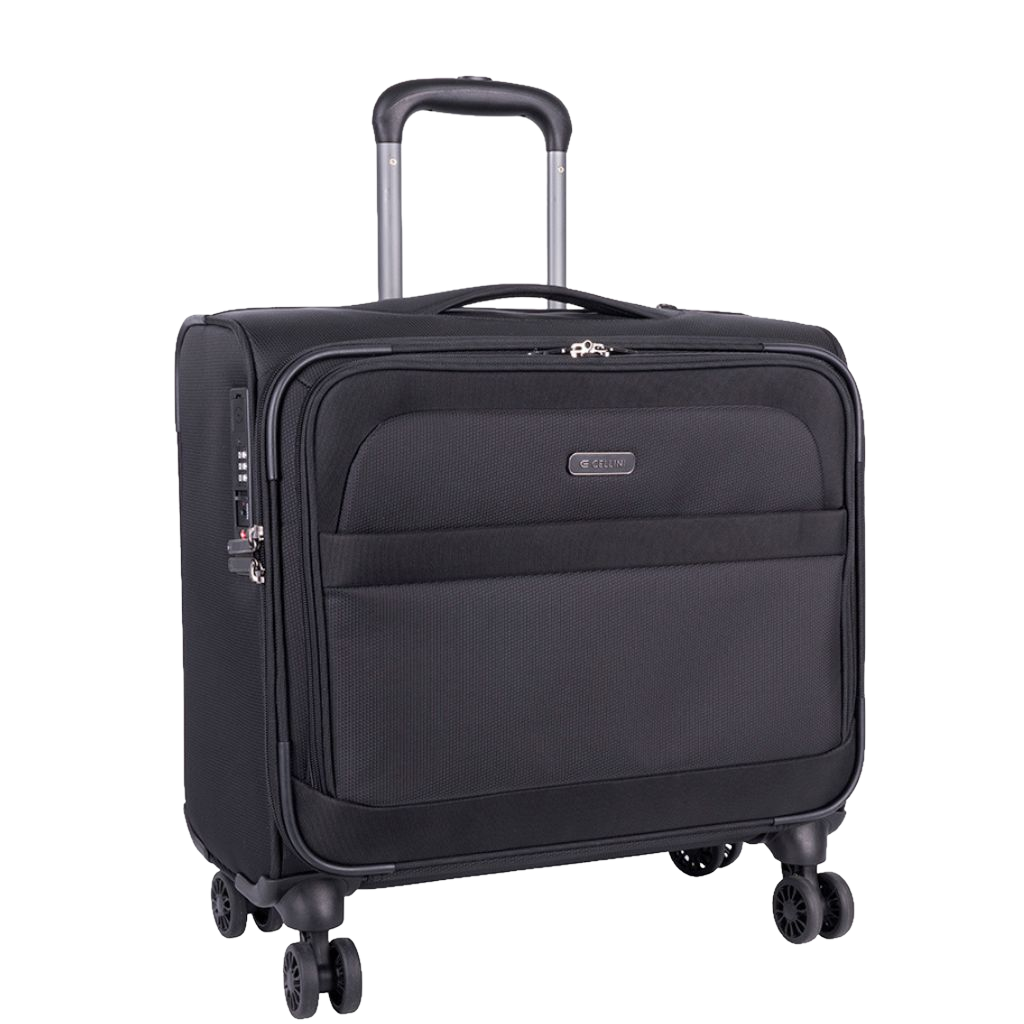 Cellini Microlite S 79947 17 inch mobile office spinner black front3qrtr primary