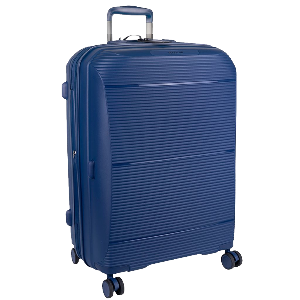 Cellini Qwest Spinner Luggage expander 869 Navy 79 front3qrtr primary