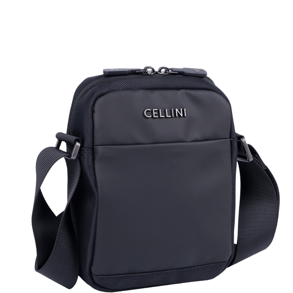 Cellini Sidekick Executive 48719 black crossbody Front3qrtr primary