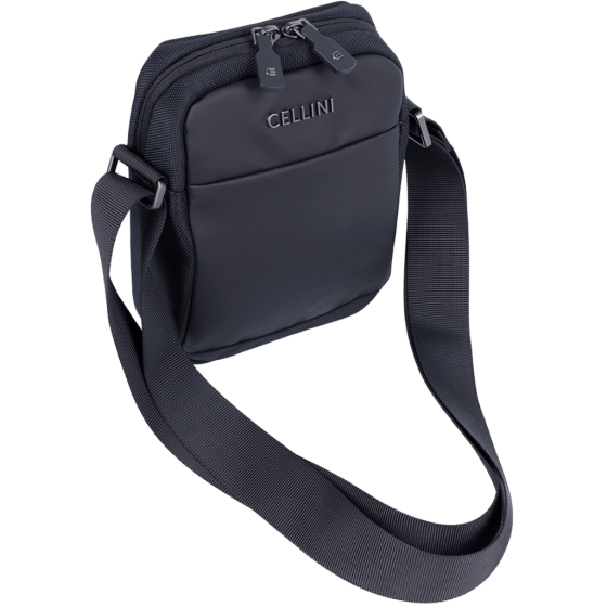 Cellini Sidekick Executive 48719 black crossbody with strap