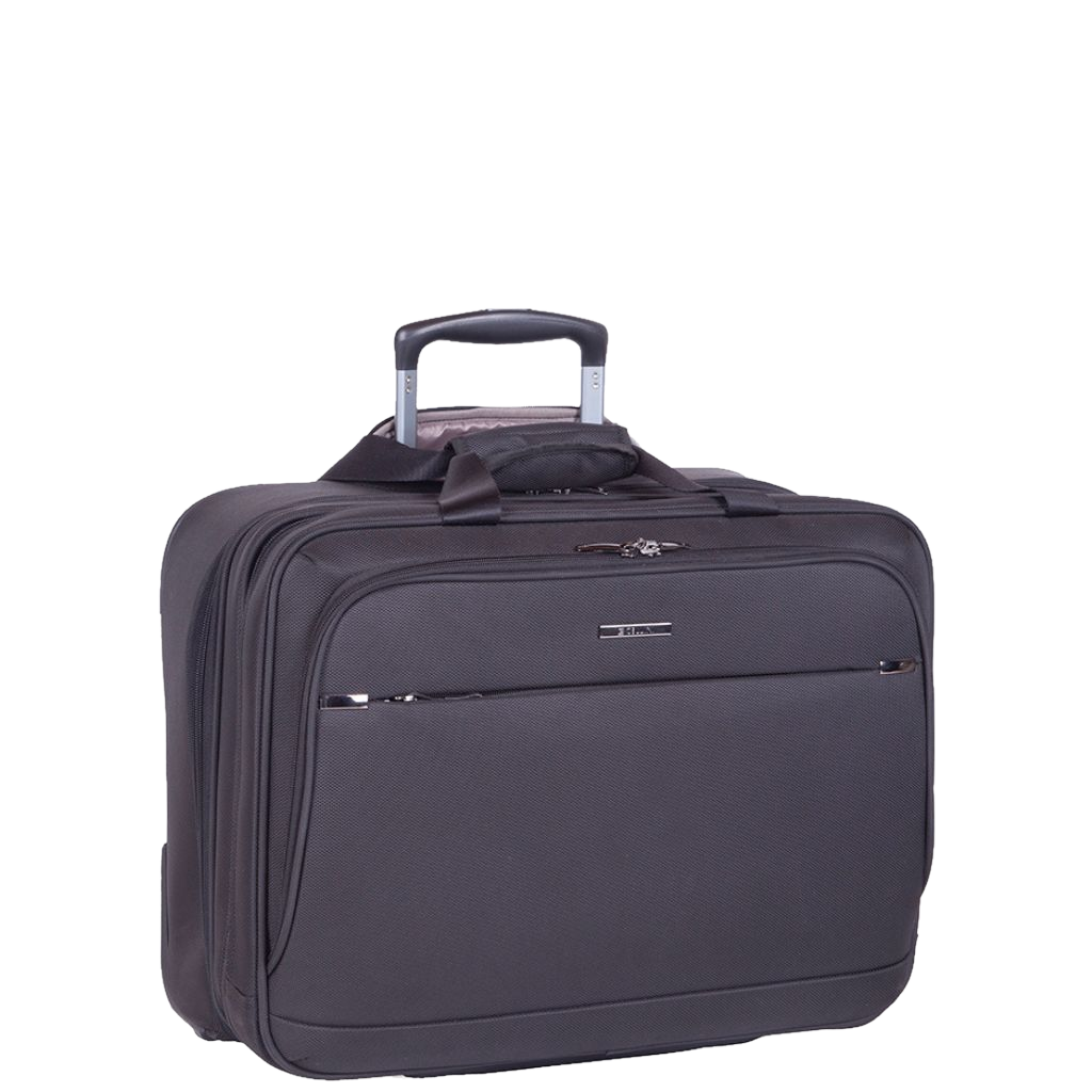 Cellini Smartcase 17 inch Mobile business Trolley 18347 Black front 3qrtr primary