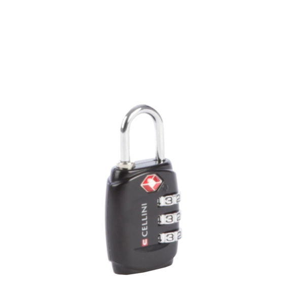 Cellini Travel Essentails 3 dial TSA combination lock 33102 black primary