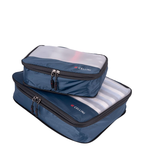 Cellini Travel Essentials Pack cubes Twin Med Large 33080 Navy primary