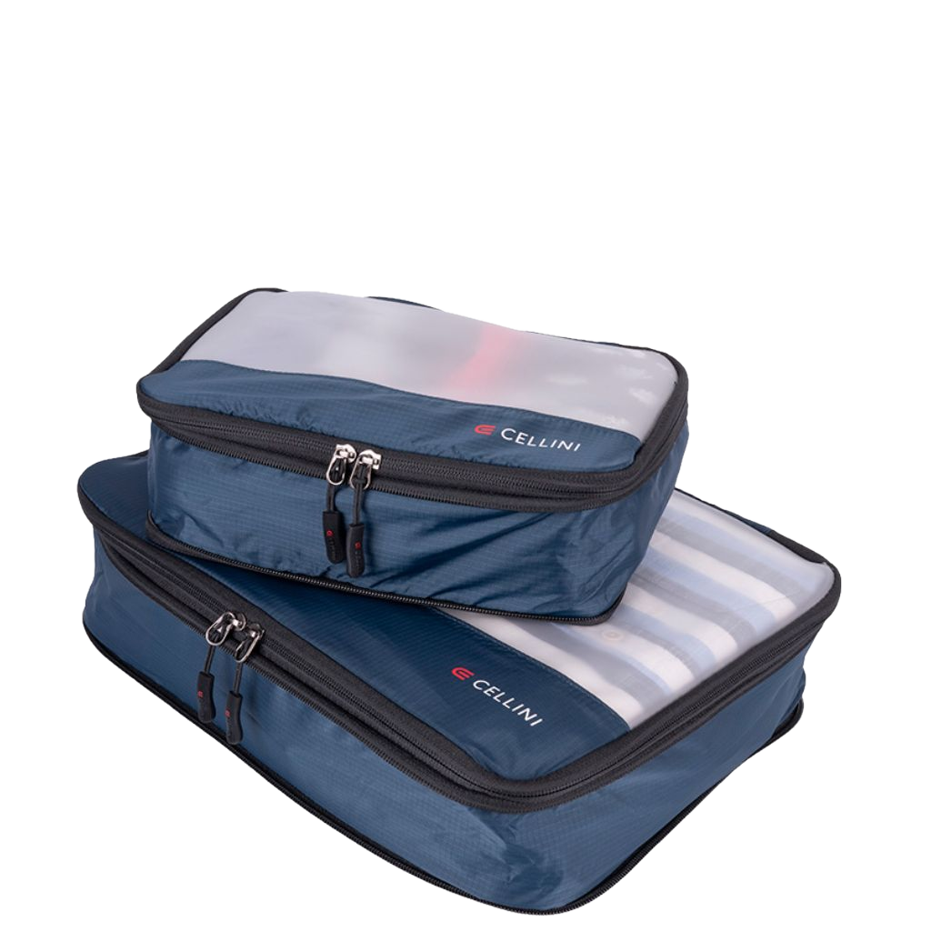 Cellini Travel Essentials Pack cubes Twin Med Large 33080 Navy primary