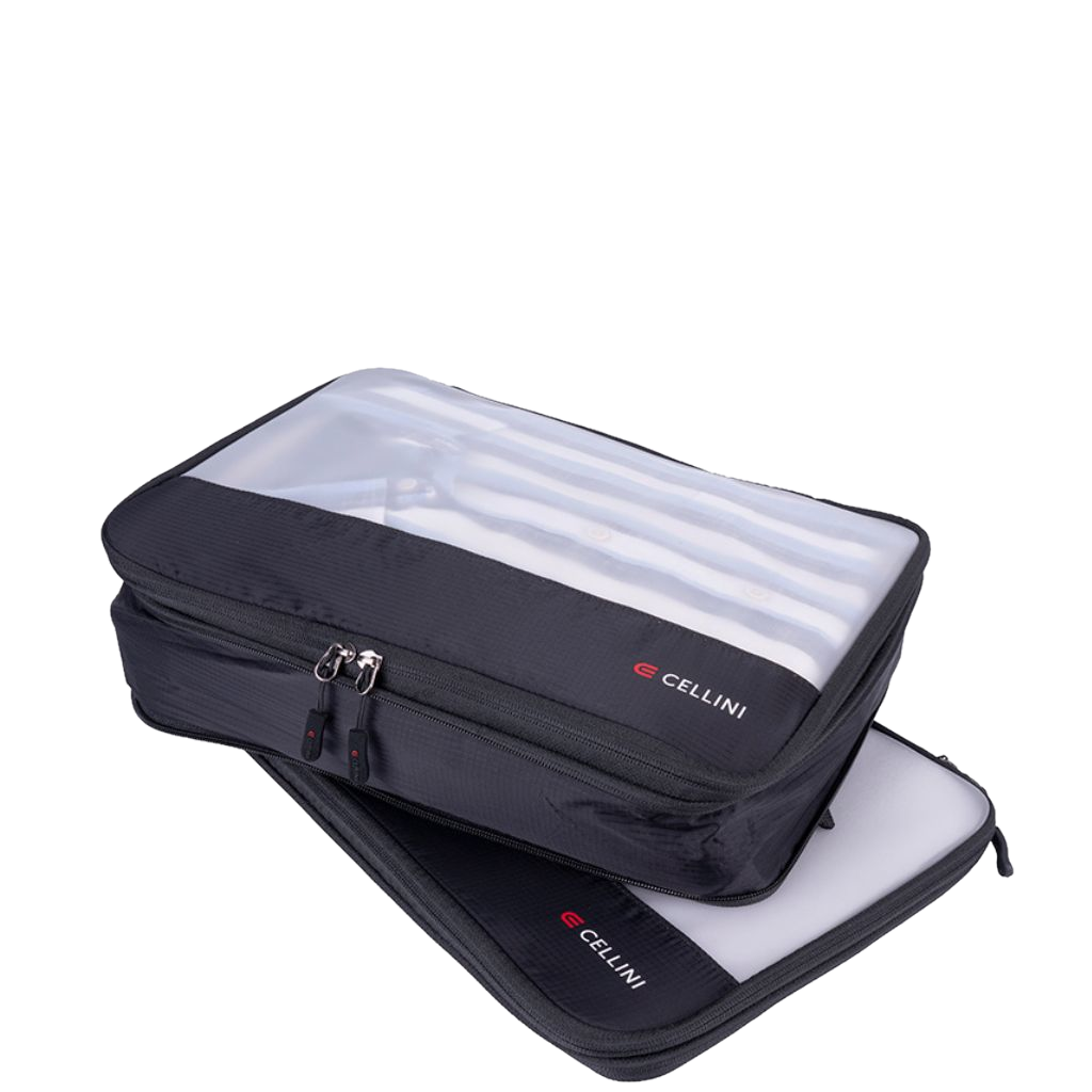 Cellini Travel Essentials Twin Pack Large Packing Cubes 33079 black primary
