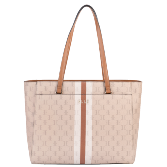 ELLE Monogram EL10110 Tote Handbag multi front