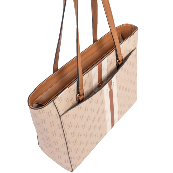 ELLE Monogram EL10110 Tote Handbag multi stash pocket