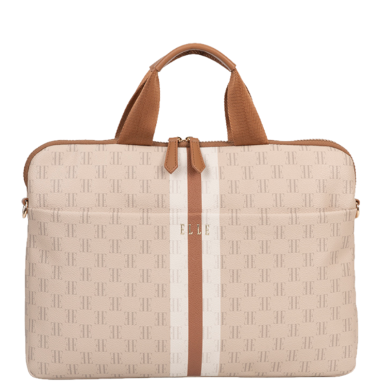 ELLE Monogram EL10182 Slimline Laptop Bag multi front