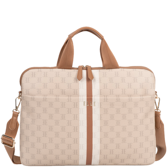 ELLE Monogram EL10182 Slimline Laptop Bag multi front2