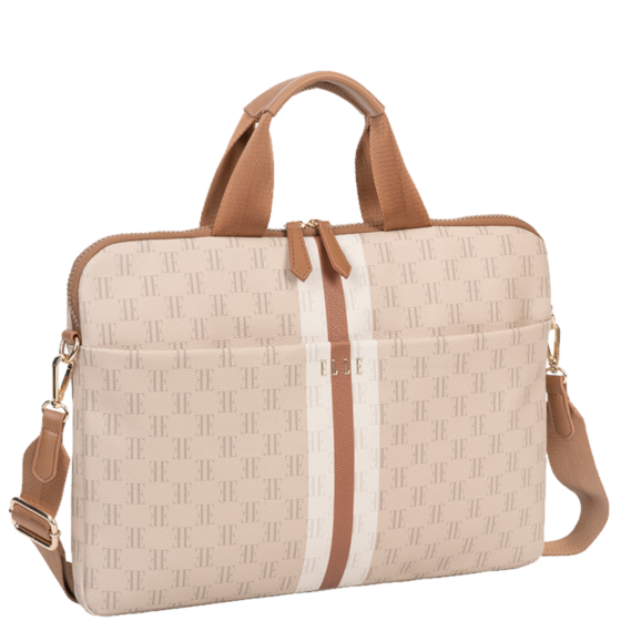 ELLE Monogram EL10182 Slimline Laptop Bag multi front3qrtr