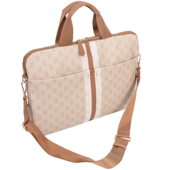 ELLE Monogram EL10182 Slimline Laptop Bag multi front with sling