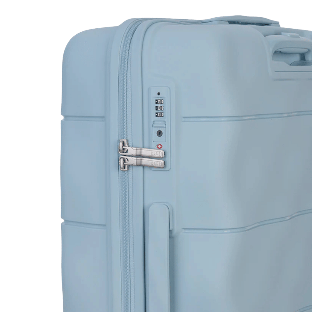 Elle Spinner Luggage Medium Pastel Blue tsa lock