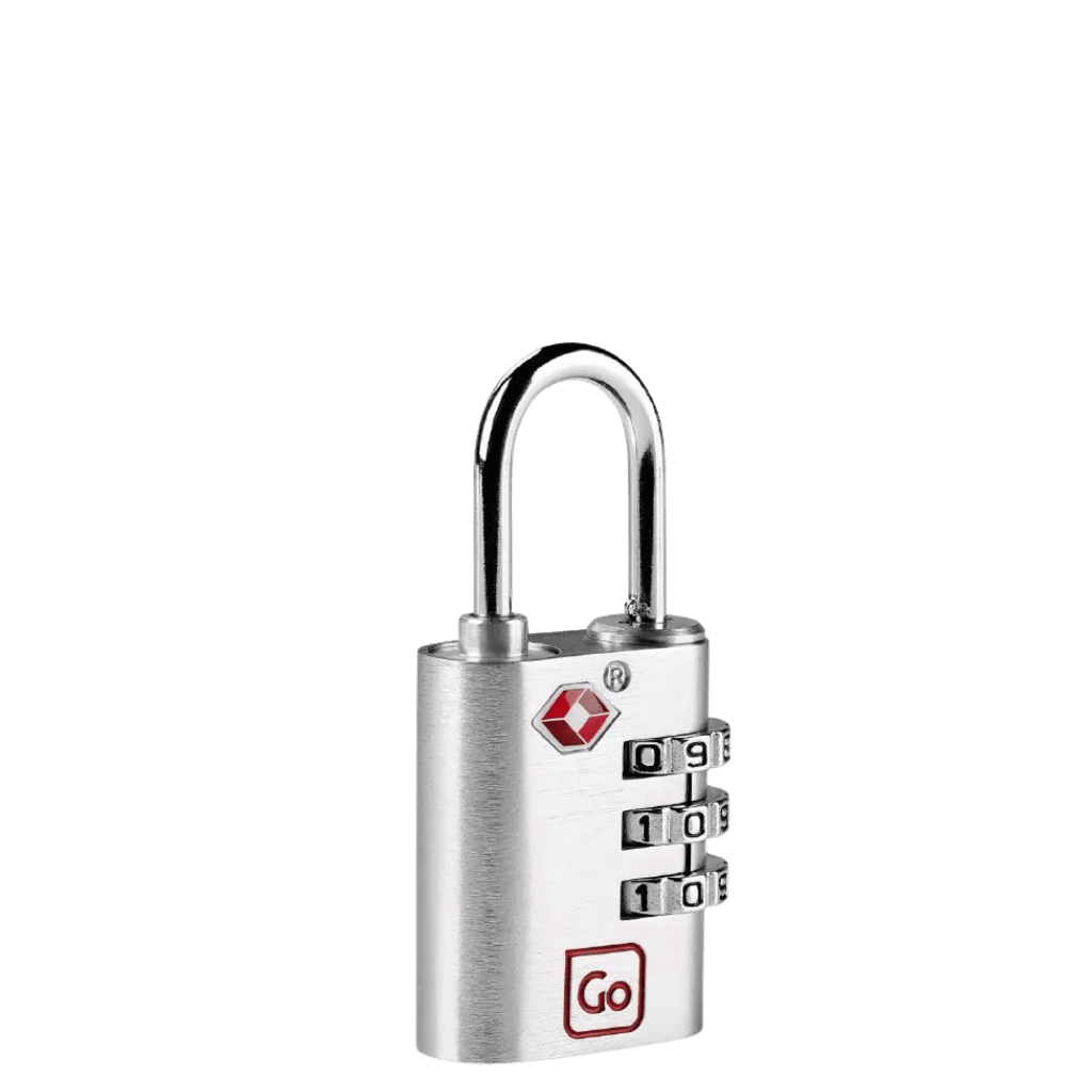 Go Travel Classic TSA combi lock silver front3qrtr