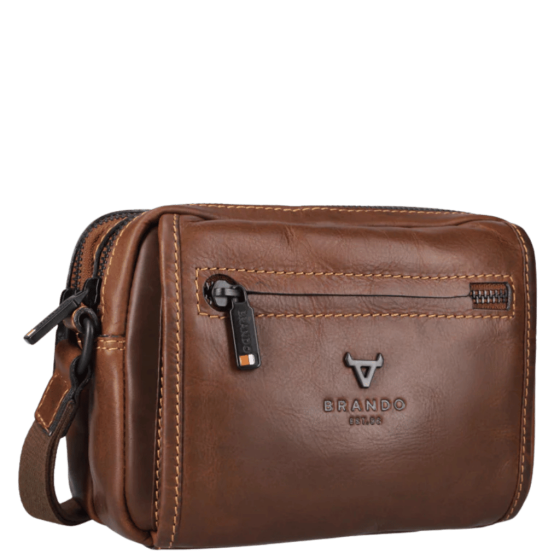 Jekyll and Hide James Crossbody leather 3354 brown front3qrtr