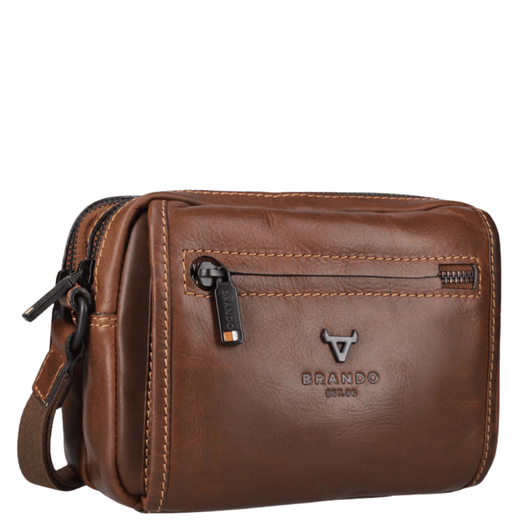 Jekyll and Hide James Crossbody leather 3354 brown front3qrtr
