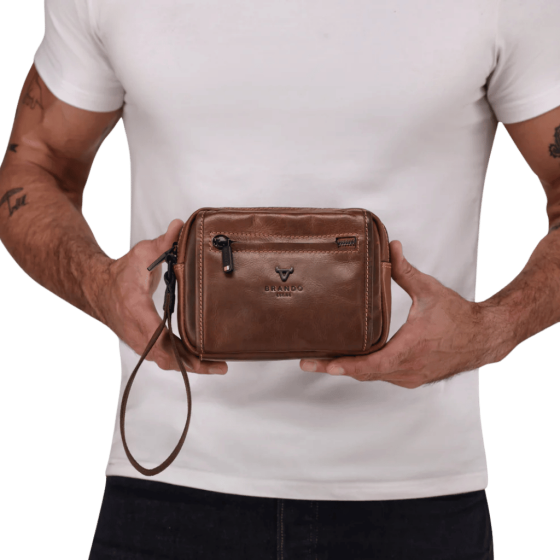Jekyll and Hide James Crossbody leather 3354 brown lifestyle