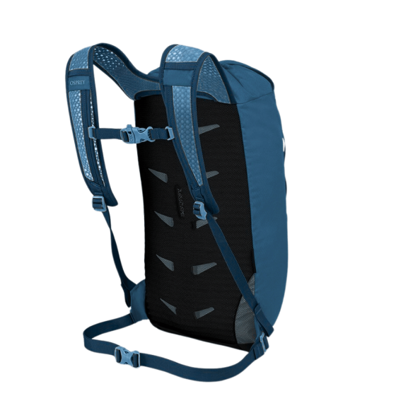 Osprey Daylite Cinch drawstring backpack blue rear3qrtr2