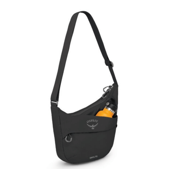 Osprey Daylite Crossbody pouch black front3qrtr bottle