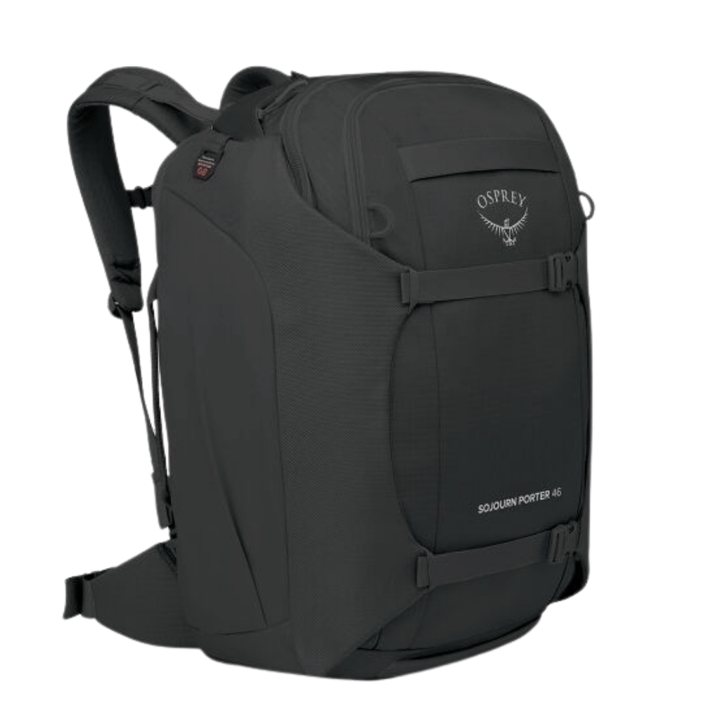 Osprey Sojourn Porter TRavel Pack 46L black front3qrtr primary