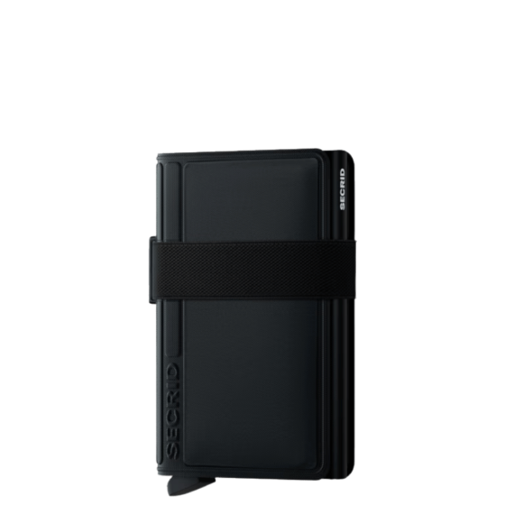 Secrid TPU bandwallet black front3qrtr