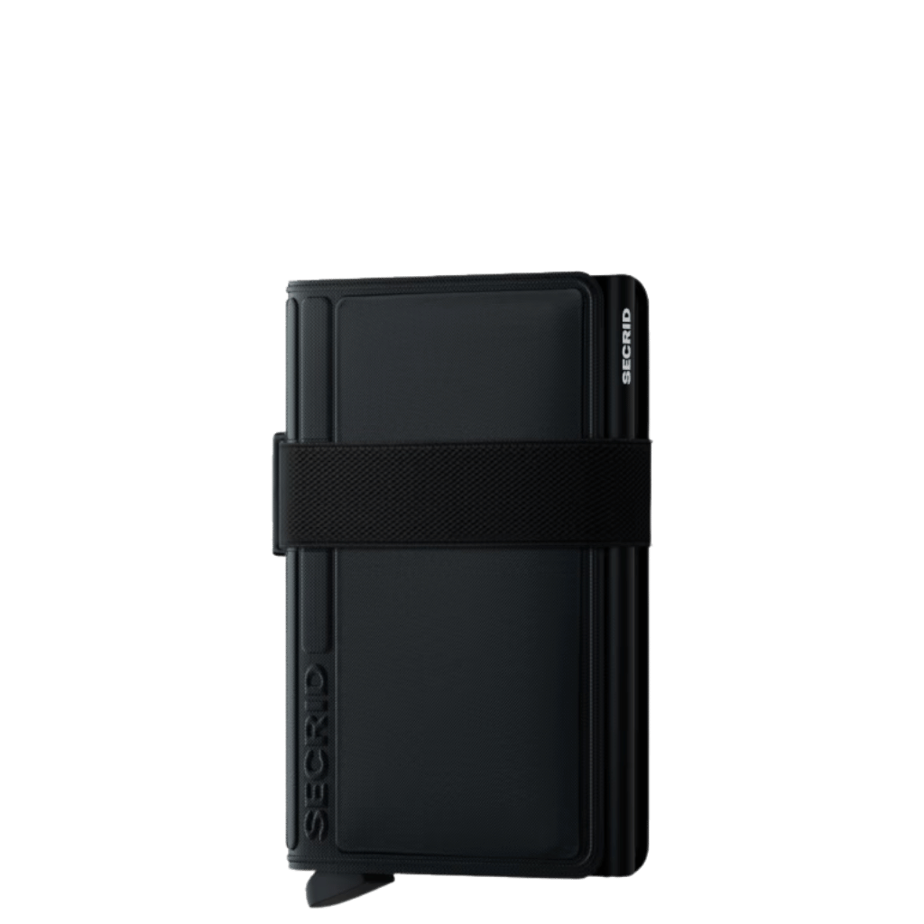 Secrid TPU bandwallet black front3qrtr