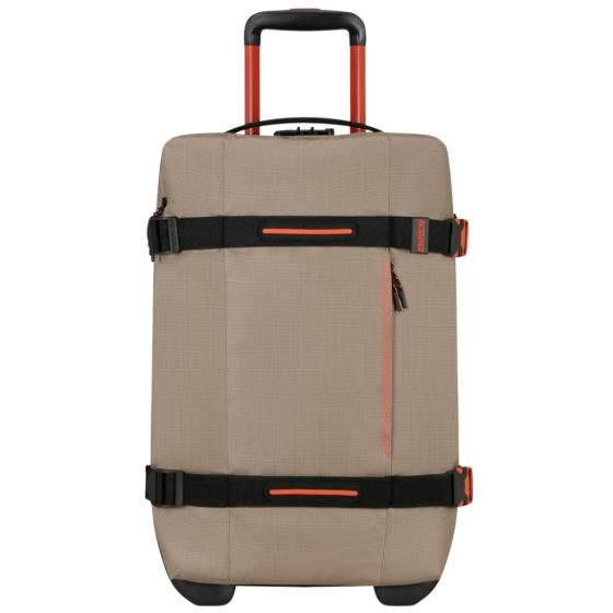 American Tourister Urban Track Coated Beige Orange Duffle small front