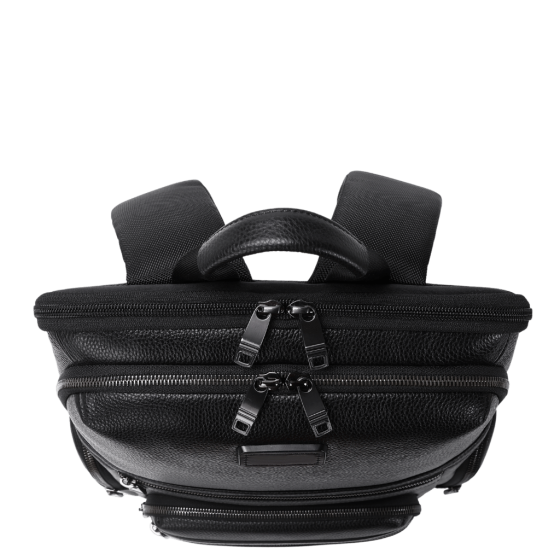 BG Berlin Nexus CEO Leather laptop Backpack 02330P black top