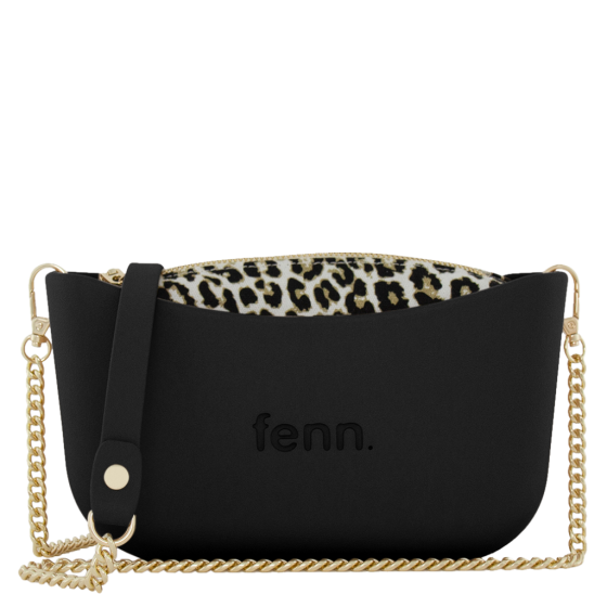 Fenn Classic 2077 Black gold chain leopard print front
