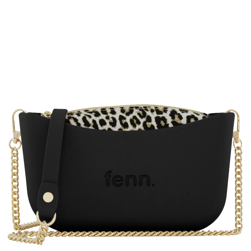 Fenn Classic 2077 Black gold chain leopard print front