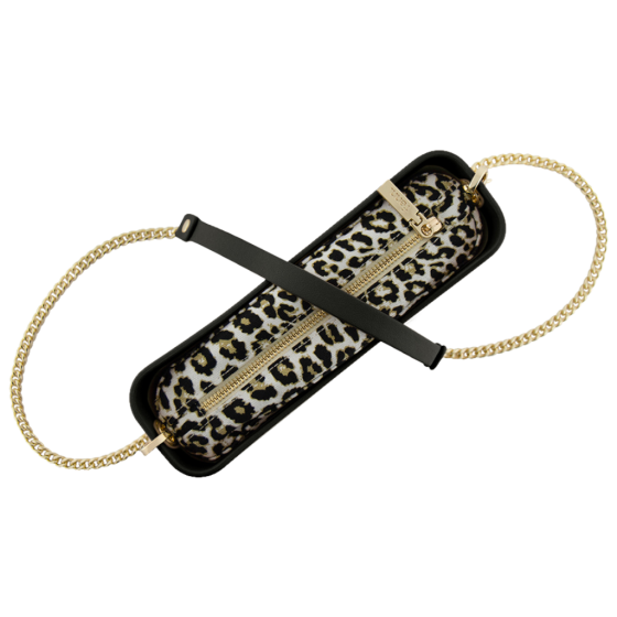 Fenn Classic 2077 Black gold chain leopard print top