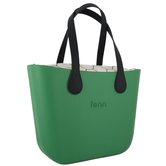 Fenn Collection 1534 Green flat handle printed hex inner front3qrtr