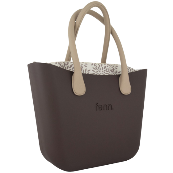 Fenn Collection 1538 Choc round handle printed inner front3qrtr