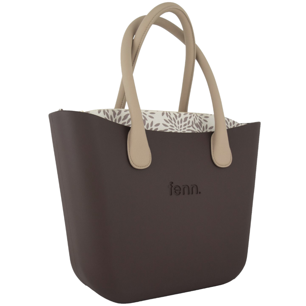 Fenn Collection 1538 Choc round handle printed inner front3qrtr