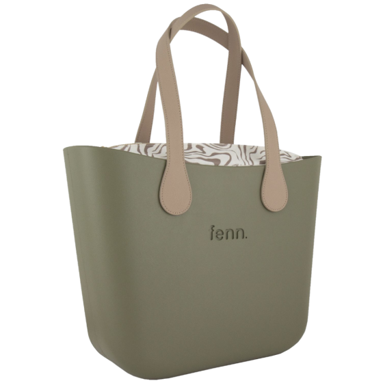 Fenn Collection 1540 Olive beige flat handle pattern inner front3qrtr