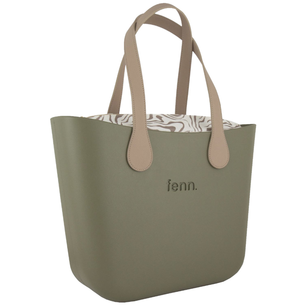 Fenn Collection 1540 Olive beige flat handle pattern inner front3qrtr