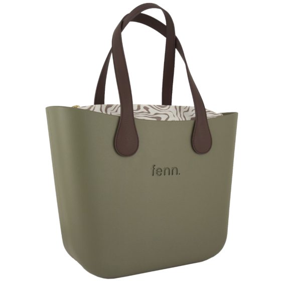 Fenn Collection 1545 Olive choc flat handle pattern inner front3qrtr