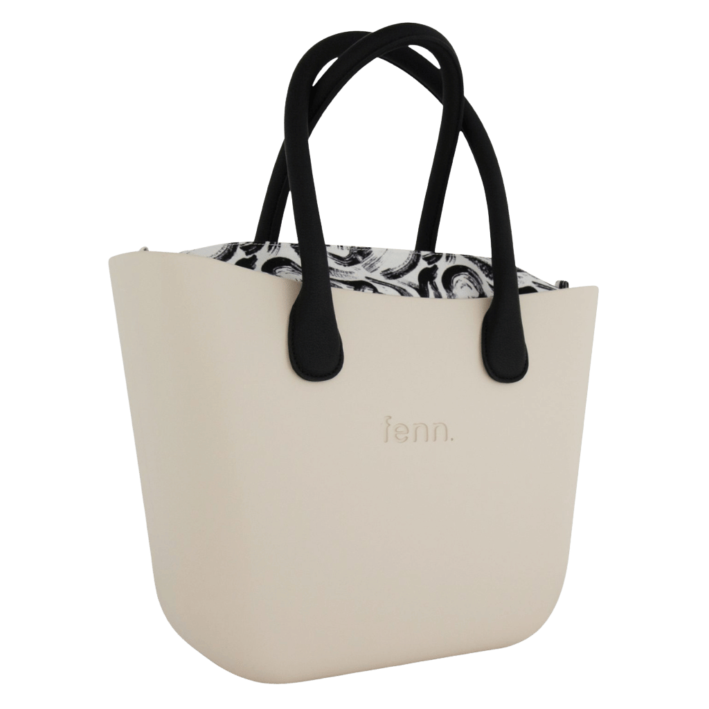 Fenn Original Champagne round black handles Printed inner front transp